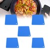 5pcs Silicone Pot Holders Mat Heat Resistant Anti Slip Square