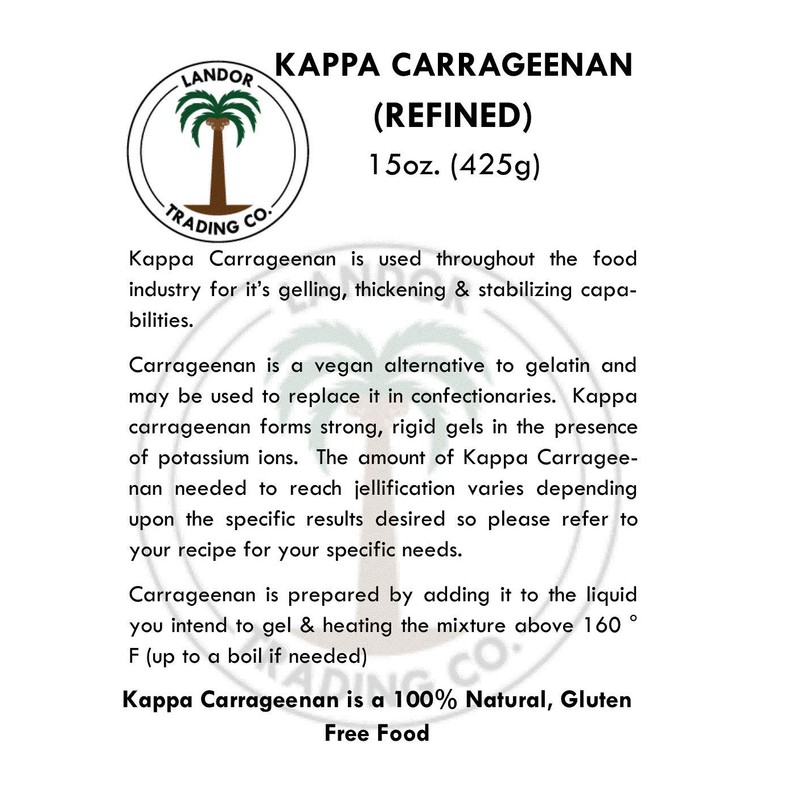 Kappa Carrageenan (Refined) 15 Ounces (425 Grams)