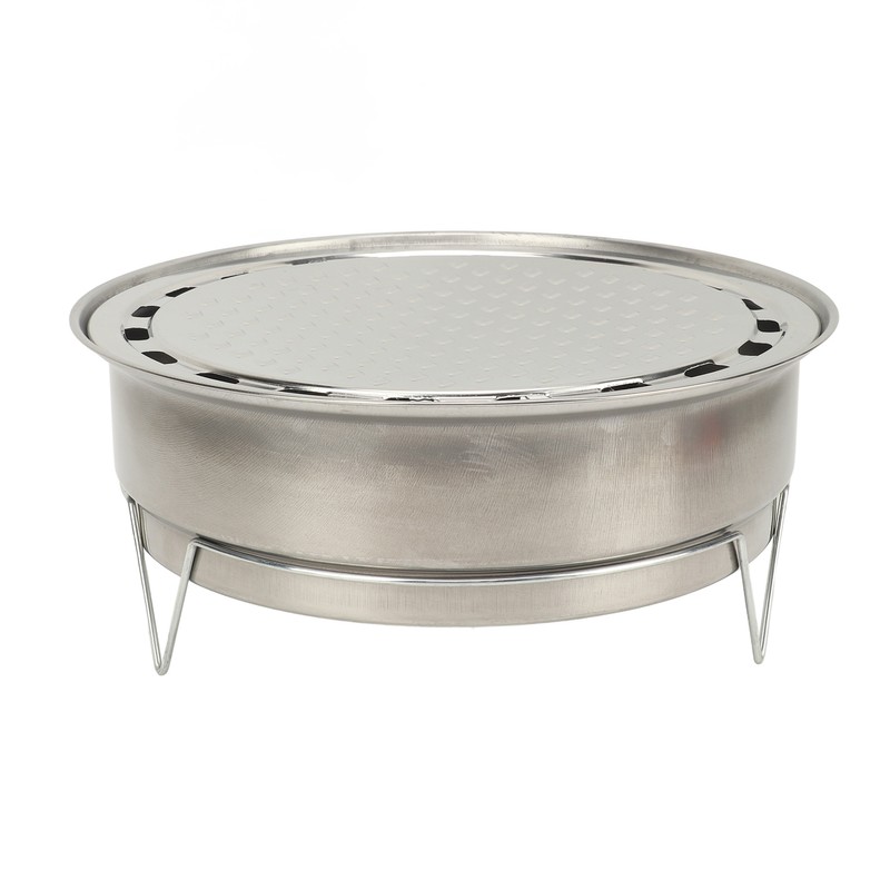 Portable Round Barbecue Charcoal Grill Multifunctional Compact Charcoal Stove for