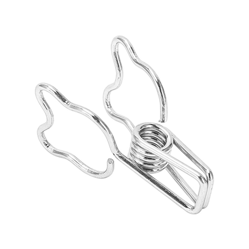100pcs Binder Clip Hollow Cartoon Bear Long Tail Metal Paper