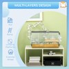 PawHut Hamster Cage, 2 Levels Gerbil Cage, Small Animal Cage