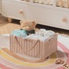HBlife Large Baby Diaper Caddy Organizer Pink, Paper Rope Storage