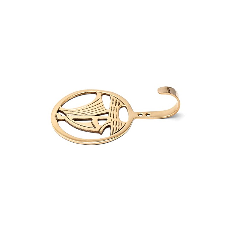 NKlaus Maritime hook boat made of brass gold, 8.5 x