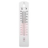 1x White Plastic Indoor Thermometer - Home Outdoor Greenhouse Wall-Mounted
