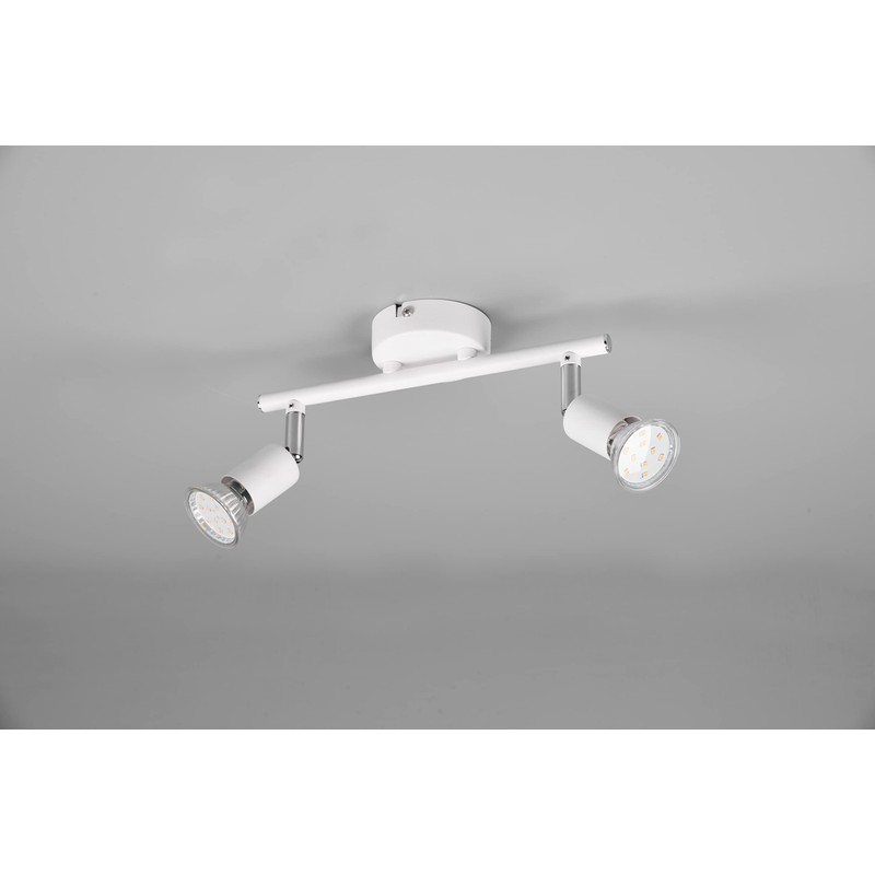 Reality Leuchten Paris R80912031 Spotlight Bar Metal Matt White 2x