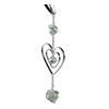 formano Window Decoration Hanging White / Silver Heart 52 cm