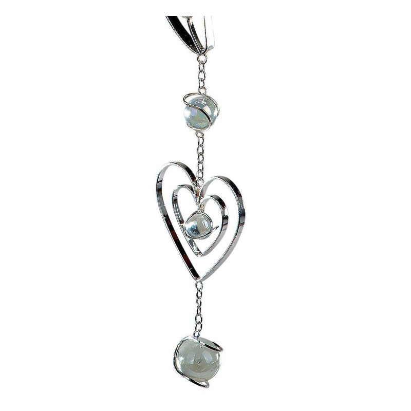 formano Window Decoration Hanging White / Silver Heart 52 cm