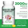 Maxi Health Kosher Vitamin D3 2000IU, Highly Absorbable Vitamin D