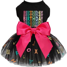 Dog Dress for Small Dogs, Puppy Costume Clothes Girls Pet Clothing Outfit Summer Spring Dresses Chihuahua Yorkie Cat Apparel