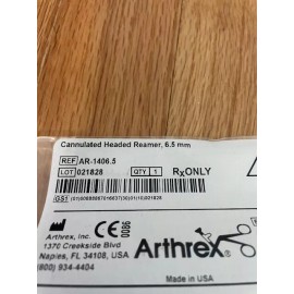 Arthrex AR-1406.5 New Orthopedic Device 6.5mm Cannulated Headed Reamer Drill