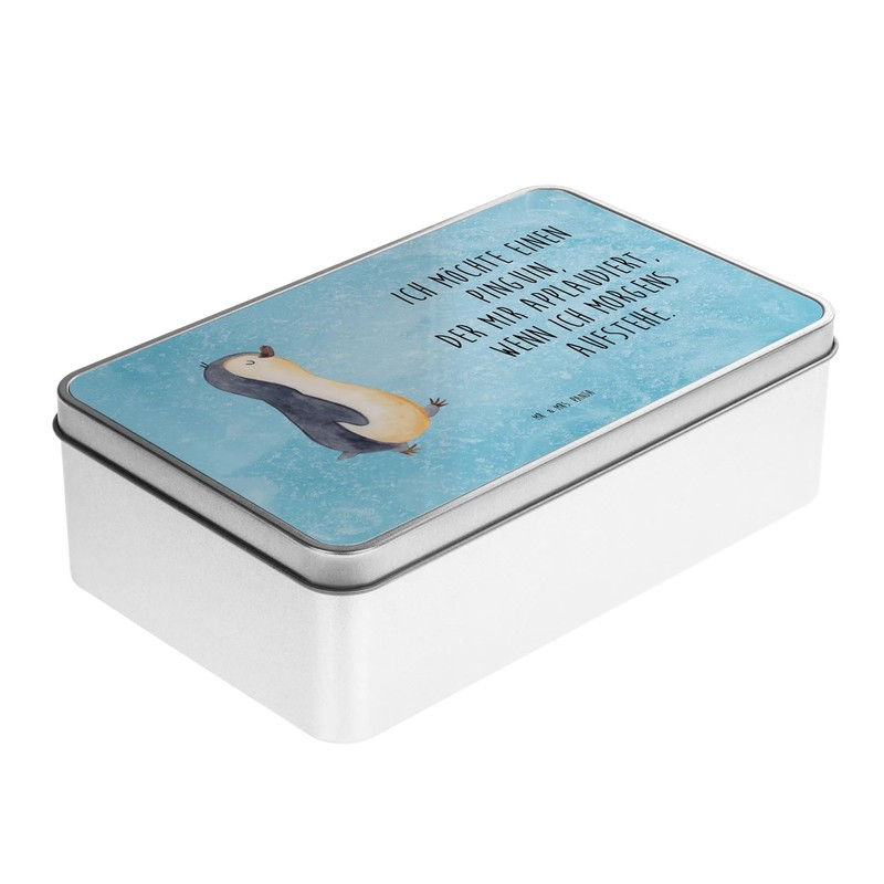 Mr. & Mrs. Panda Metal Tin Rectangular Penguin Marching Gift