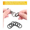 20 Pcs Keyrings 25 mm, Caianwin Flat Black Split Rings