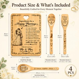 4 Piece Wedding Gifts, Kitchen Set for Couples, Mr and Mrs Gifts