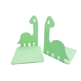 Artkingdome Cartoon Dinosaur Bookends, Book Ends Racks Stand, Nonskid Slip Dino Reading Room Decor, Metal Bookends, Decorative Gift