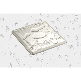 Elbe Inno ELBE Inno-Bodeneinbausteckdose, Au?ensteckdose, 1 Stecker und 1 USB-Anschluss eingebaut, mit Indikator-Design, quadratische Edelstahlplatte, IP65 Wasser- und staubdicht, IK10 Schlagfestigkeit