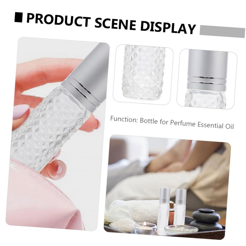 Outanaya 12pcs Essential Oils Roller Bottles Set 10ml Non-Slip Travel-Sized