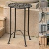 International Caravan Mandalay 16-inch Patio Side Table - Hammered Verdi