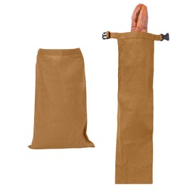 HSOFTIFY 2 Pack 100% Linen Bread Bags for Homemade Bread Sourdough 13 x 19.6 Inch Reusable Bread Storage Bag 7.8 x 28.7 Inch for large Baguette (Dark Yellow)