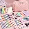 62PCS Aesthetic School Supplies with Cute Pencil Case, Pastel Highlighters
