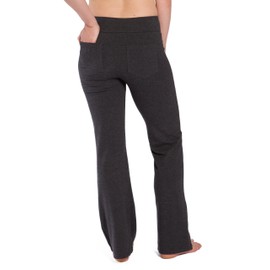 Fishers Finery Women's Ecofabric Bootleg Yoga Pant; Back Pockets (H Gry, M) Heather Gray