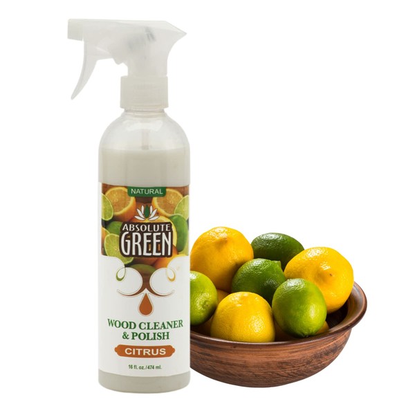 Absolute Green Natural Citrus Wood Polish & Cleaner, Lemon-Lime, 16 oz …
