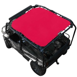 Shadeidea Sun Shade Top for Honda Pioneer 1000-5, Mesh Screen Sunshade Soft Top Roof Honda Pioneer UTV Cover (Front and Rear) UV Blocker - 10 Year Warranty (Cherry Red)