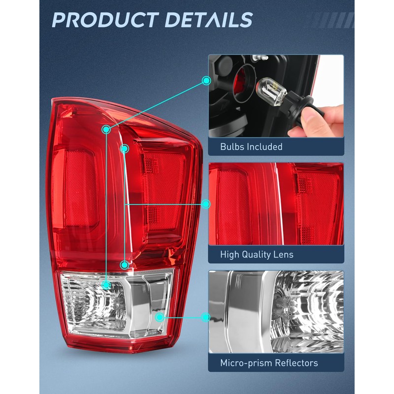 Nilight Taillight Assembly Compatible with 2016 2017 2018 2019 2020