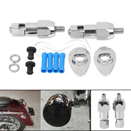 Unbranded Chrome Rear Turn Signal Relocation Mount Kit For Harley Softail Springer Fat Boy
