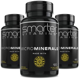 (3 Bottles) 15mg Zinc Glycinate from Albion® 6 Essential Trace Bisglycinate Minerals, Manganese, Boron, Chromium, Selenium, Molybdenum Supplement 90 Plant-Based Vegan Capsules