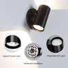 Tubicen Up Down Wall Sconce Indoor Black Cylinder Sconces Wall