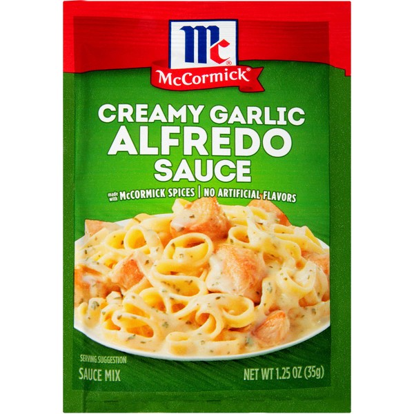 McCormick Creamy Garlic Alfredo Sauce Mix, 1.25 oz (Pack of 12)