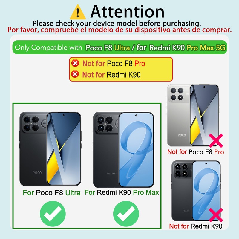 USTIYA Case for Poco F8 Ultra/Redmi K90 Pro MAX 5G