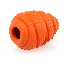 SwissPet Hundespielzeug, Kauspielzeug aus Naturgummi, für große & kleine Hunde - Spielzeug aus Naturkautschuk (orange, M)