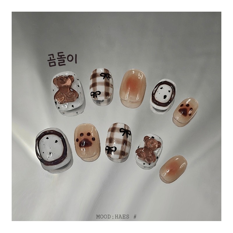 [M;H #] Bear handmade nail tips - Enter Owen Lake