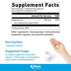 Klean Athlete Klean Magnesio | Apoya la capacidad de producir y utilizar energía (ATP), contraer y relajar los músculos y mejorar el tiempo de recuper