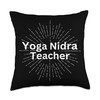 Yoga Nidra Teacher for Yogis Throw Pillow, 18x18, Multicolor