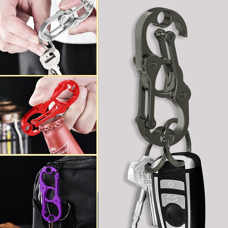 Yebongda Special Key Chain, Heavy Duty Carabiner Clip Keychain Opener