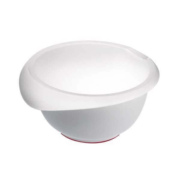 Westmark 3152227W Mixing Bowl Without Lid, 84.5 oz, White/Red