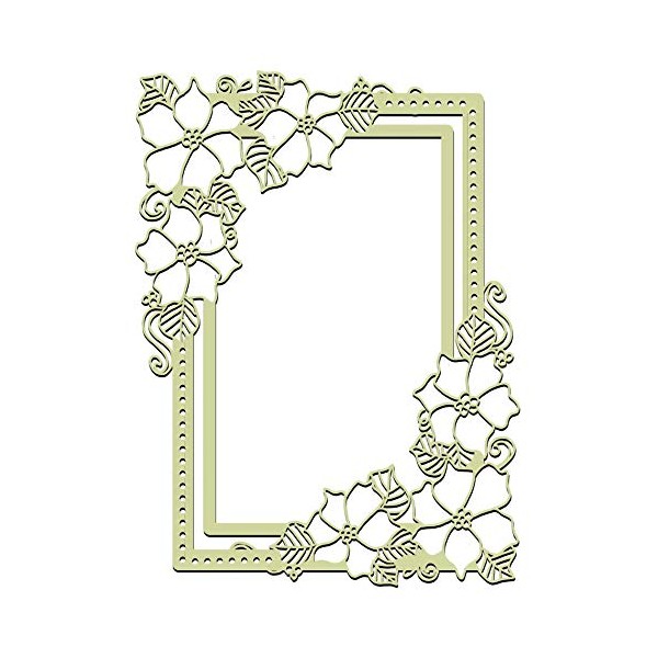 Juliyeh Flower Frame Metal Cutting Die for Card Making, Laced