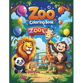 Zoo Friends Coloring Book: Adorable Zoo Animals and Funny Scenes for Kids Ages 4–8