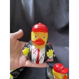 New Custom Painted Prez Trump Rubber Duck MAGA Bloody Face Fight! JEEP LIFE