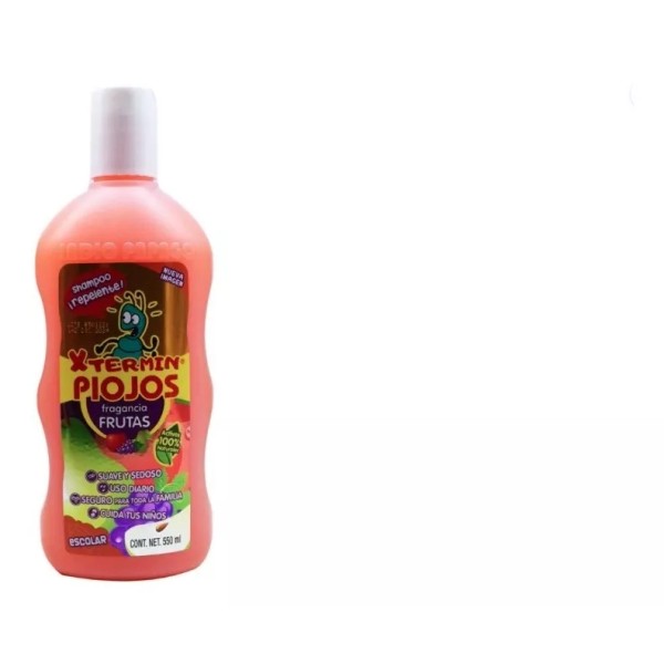 Del Indio Papago Shampoo Frutas Xtermin  Antipiojos + Aroma Agradable Sandia