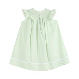 Lil cactus Light Green Bunny Smocked Bishop Dress, 6 Years