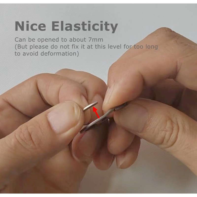 Titanium Heavy Duty Nice Elasticity Key Rings 1.18"/30mm Easy Open