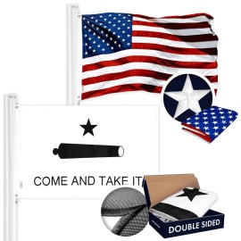 Combo Pack USA American Flag and Come and Take It Flag 2x3 FT Double Sided