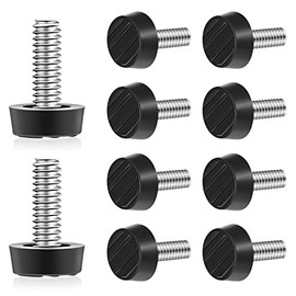 1/4-20 UNC Thread Adjustable Furniture Levelers Screw Foot Levelers Galvanized Steel Glide Furniture Leveling Feet Floor Leveler for Table, Chair, Cabinet, Patio Furniture Workbench Legs(10 Pack)