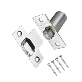 TERF® Adjustable Roller Catch Polished Nickel Roller Ball Door Latch Door Closer Ideal Internal Door Catch for Doors Cupboards Cabinets and Wardrobes including Fixing Screw - Pack of 1