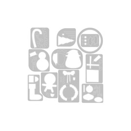 Sizzix Thinlits Die Set 11PK Christmas Minis by Tim Holtz, 665567