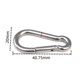 FUNNTY Stainless Steel Carabiner Clip,10 Pcs Spring Snap Hook Keychain Carabiner Clip Hoods, Heavy Duty Carabiner Clips for Camping Hiking Climbing Hammocks Camping M4 1.57 Inch