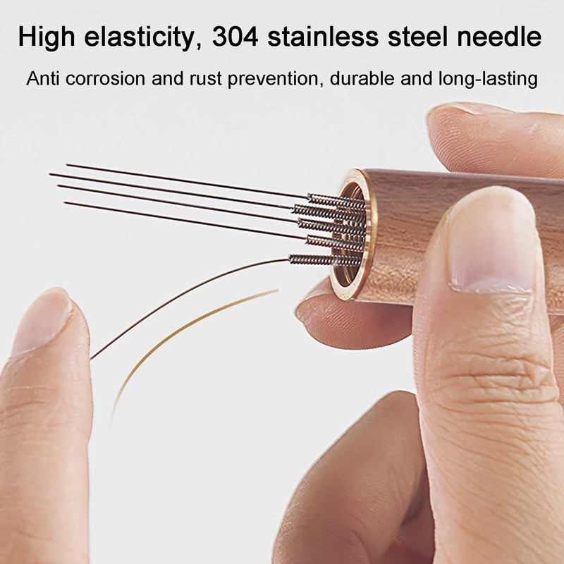 Zhenghebuy Espresso Coffee Stirrer,5 Needles Coffee Distributor,Espresso Distribution Tool with
